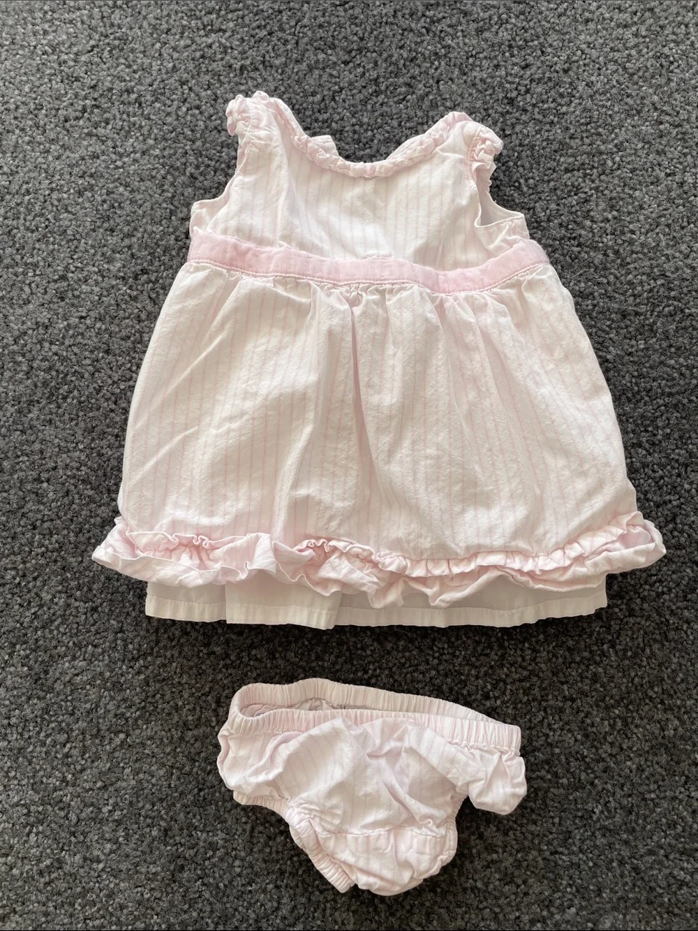 GAP Infant Light Pink Ruffle Dress with Matching Bloomers
